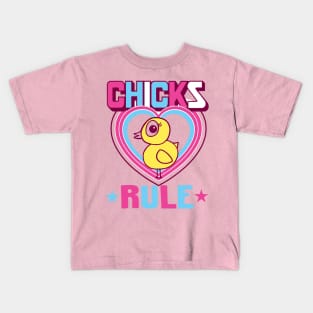 Chicks Rule Kids T-Shirt